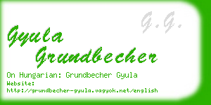 gyula grundbecher business card